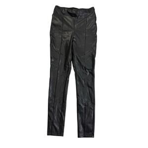 New Express Faux Leather Leggings Women's Small Black Super High Waisted